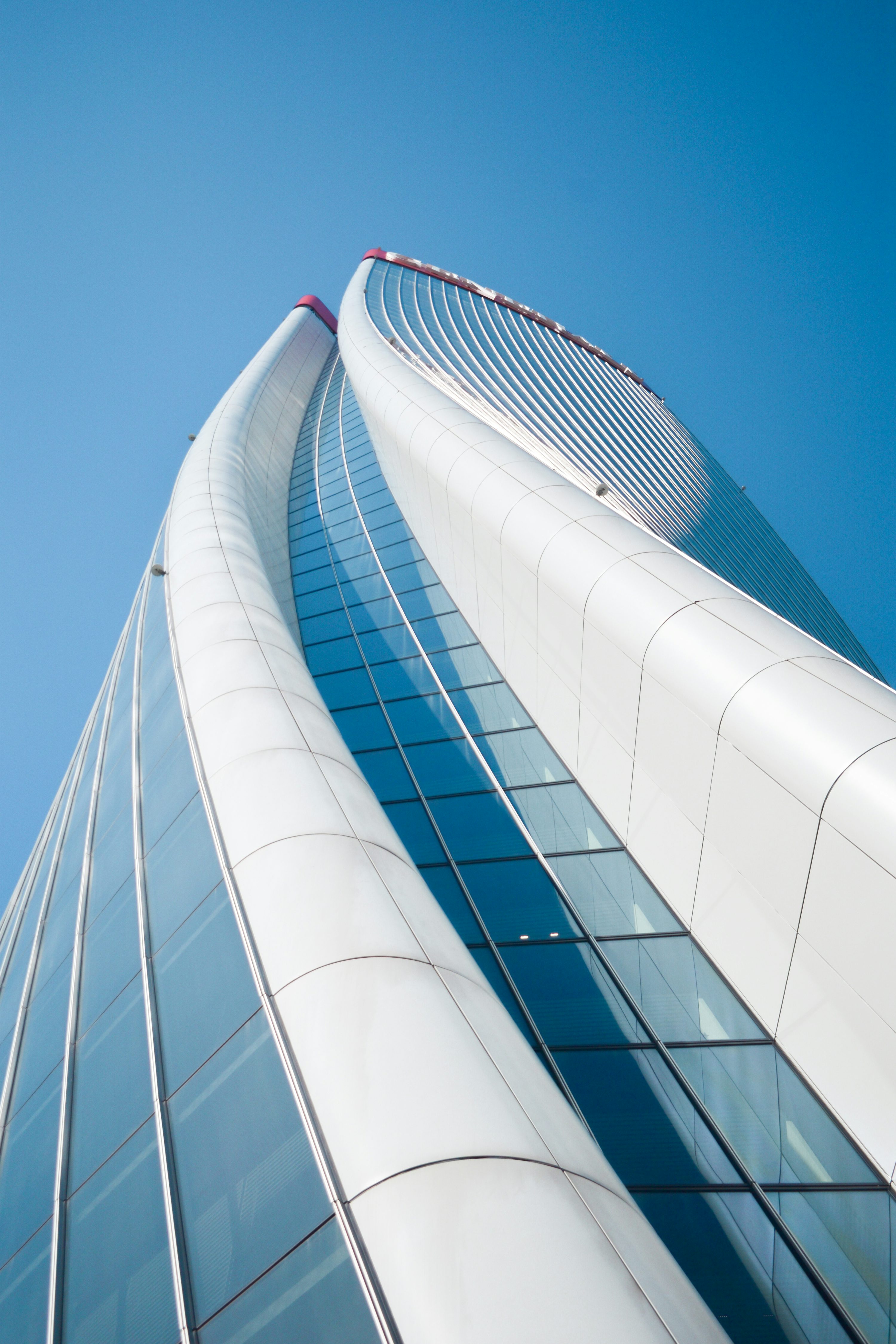 Modern blue and white architecture
